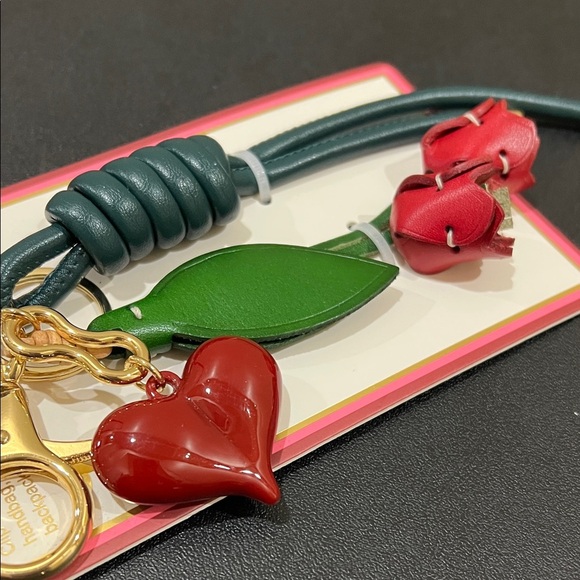 Piper K | Whimsical Heart & Rose Bag Charm - Picture 8 of 10